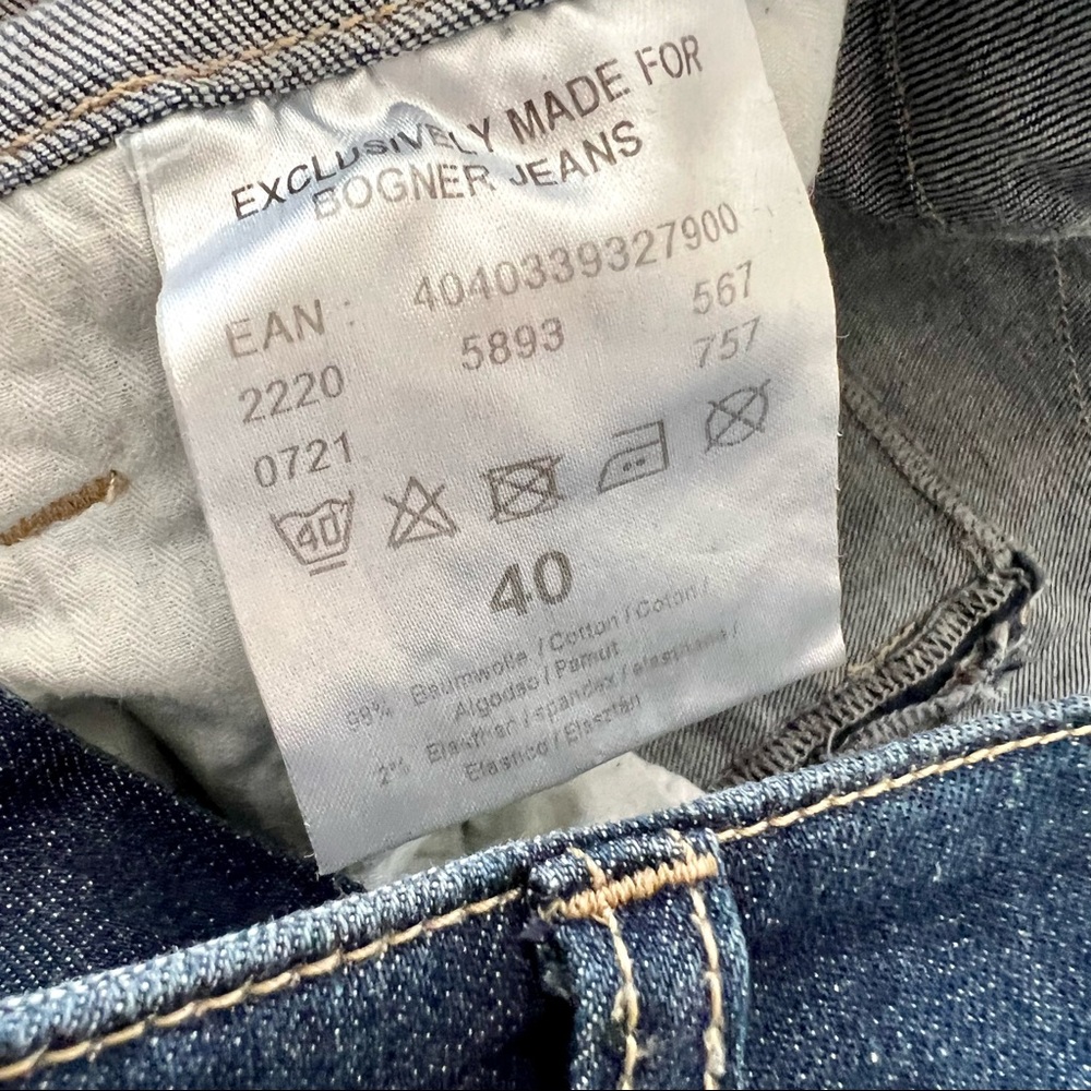 Bogner Blue Denim Knee-Length Skirt - Picture 11 of 12